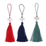 Max Handmade Silk Bookmark Tassel Trim Craft Pendant DIY Jewelry Making Red