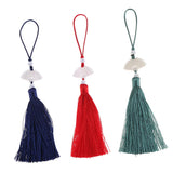 Max Handmade Silk Bookmark Tassel Trim Craft Pendant DIY Jewelry Making Red