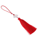 Max Handmade Silk Bookmark Tassel Trim Craft Pendant DIY Jewelry Making Red