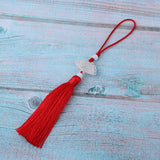 Max Handmade Silk Bookmark Tassel Trim Craft Pendant DIY Jewelry Making Red