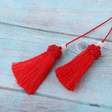 Max Handmade Crafts Tassels For Bookmark Earrings Bag Jewelry Accessories Red