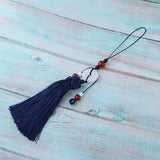 Max Crafts Tassels for Sewing Key Chain Bag Purse Pendant Finding DIY Blue