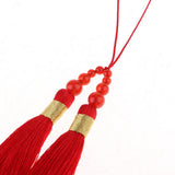 Max Handmade Silk Tassels Decor Pendant Key Chains Bag Accessories Red