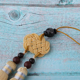 Max Handmade Chinese Knot Tassel Decor Pendant Key Chains Bag Accessories Beige