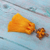Max Traditional Chinese Knot 3 Row Tassel Pendant Bag Decor Golden - Aladdin Shoppers