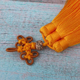 Max Traditional Chinese Knot 3 Row Tassel Pendant Bag Decor Golden - Aladdin Shoppers