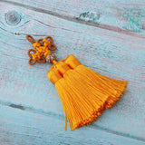 Max Traditional Chinese Knot 3 Row Tassel Pendant Bag Decor Golden - Aladdin Shoppers