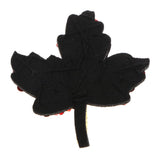 Max Beaded Sequin Maple Leaves Patches Applique for Bags Clothes Red + Yellow