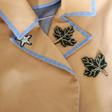 Max Beaded Sequin Maple Leaves Patches Applique for Bags Clothes Black + Yellow