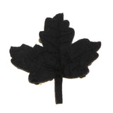 Max Beaded Sequin Maple Leaves Patches Applique for Bags Clothes Yellow + Yellow