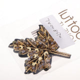 Max Beaded Sequin Maple Leaves Patches Applique for Bags Clothes Yellow + Yellow