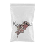 Max Bead Flower Applique Embroidery Sequin Patch Badge for Clothes Sewing Red