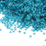 Max 100g/Bag Plastic Four Pointed Star Sequin Party Wedding Decorations Blue