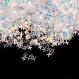 Max 100g/Bag Plastic Four Pointed Star Sequin Party Wedding Decorations White