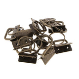 Max 10pcs Ribbon Webbing Crimp End Clip with Ring Belt Tip Connectors Bronze