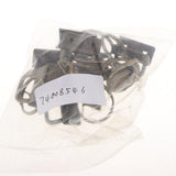 Max 10pcs Ribbon Webbing Crimp End Clip with Ring Belt Tip Connectors Bronze