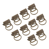 Max 10pcs Ribbon Webbing Crimp End Clip with Ring Belt Tip Connectors Bronze