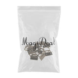 Max 10pcs Ribbon Webbing Crimp End Clip with Ring Belt Tip Connectors Bronze
