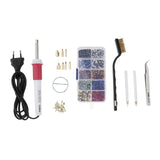 Maxbell EU Plug Hot Fix Applicator Rhinestone Setter Wand Heater Tool Kit Set White