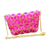 Max DIY Beaded Bag Handmade Crystal Acrylic Crossbody Bag Making Supplies Rosy