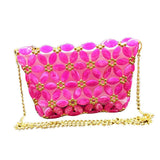 Max DIY Beaded Bag Handmade Crystal Acrylic Crossbody Bag Making Supplies Rosy