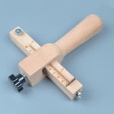 Maxbell Adjustable Belt Leather Cutter Strap Craft Cutting Tool Unfinished Wood Handle