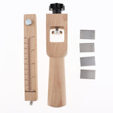 Maxbell Adjustable Belt Leather Cutter Strap Craft Cutting Tool Unfinished Wood Handle