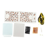 Max DIY Beads Cross Stitch Kits 18CT Handmade Card Sleeve for Women Men Leopard