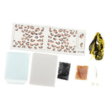 Max DIY Beads Cross Stitch Kits 18CT Handmade Card Sleeve for Women Men Leopard