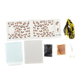 Max DIY Beads Cross Stitch Kits 18CT Handmade Card Sleeve for Women Men Leopard
