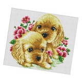 Max Handmade Ribbon Embroidery Lovely Dog Painting Kit Cross Stitch DIY