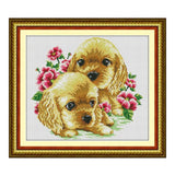 Max Handmade Ribbon Embroidery Lovely Dog Painting Kit Cross Stitch DIY