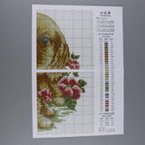 Max Handmade Ribbon Embroidery Lovely Dog Painting Kit Cross Stitch DIY