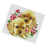 Max Handmade Ribbon Embroidery Lovely Dog Painting Kit Cross Stitch DIY