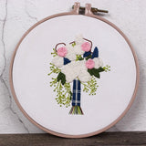 Max Embroidery Starter Kit with Pattern DIY Needlework for Home Wall Decor Blue