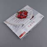 Max Maxb Embroidery Starter Kit with Pattern DIY Needlework for Home Wall Decor Red