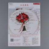 Max Maxb Embroidery Starter Kit with Pattern DIY Needlework for Home Wall Decor Red