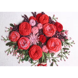 Max Maxb Embroidery Starter Kit with Pattern DIY Needlework for Home Wall Decor Red