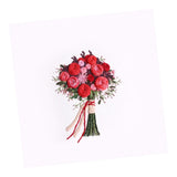 Max Maxb Embroidery Starter Kit with Pattern DIY Needlework for Home Wall Decor Red