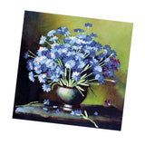 Max Ribbon Embroidery Kit For Beginner Blue Daisy Pattern DIY Home Wall Decor