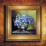 Max Ribbon Embroidery Kit For Beginner Blue Daisy Pattern DIY Home Wall Decor
