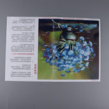 Max Ribbon Embroidery Kit For Beginner Blue Daisy Pattern DIY Home Wall Decor