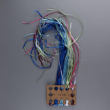 Max Ribbon Embroidery Kit For Beginner Blue Daisy Pattern DIY Home Wall Decor