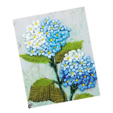 Max Ribbon Embroidery Kit For Beginner Blue Flower Pattern DIY Home Wall Decor