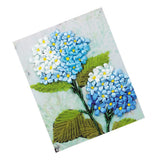 Max Ribbon Embroidery Kit For Beginner Blue Flower Pattern DIY Home Wall Decor