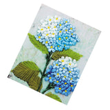 Max Ribbon Embroidery Kit For Beginner Blue Flower Pattern DIY Home Wall Decor