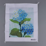 Max Ribbon Embroidery Kit For Beginner Blue Flower Pattern DIY Home Wall Decor