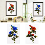 Max Ribbon Embroidery Kit Rose DIY Wall Decor 3D Painting Stamp Needle Work Red