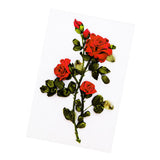 Max Ribbon Embroidery Kit Rose DIY Wall Decor 3D Painting Stamp Needle Work Red