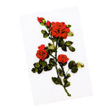 Max Ribbon Embroidery Kit Rose DIY Wall Decor 3D Painting Stamp Needle Work Red